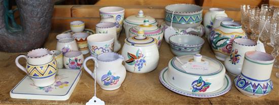 Collection of Poole Pottery floral design small decorative and table wares